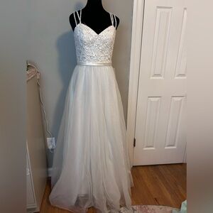 Size 10 Tulle bottom dress in white